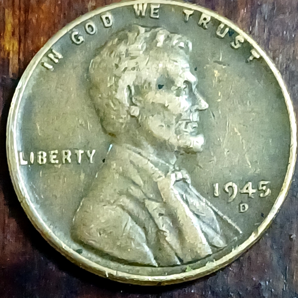 1945 d mint wheat Penny